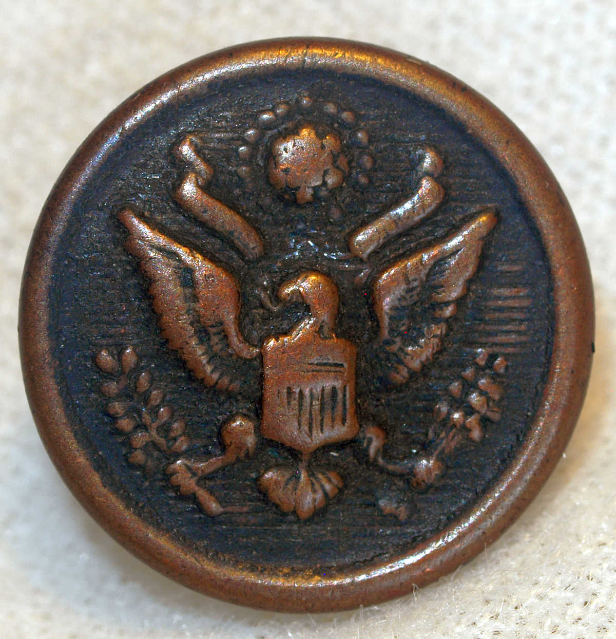 WW1 WWI WORLD WAR ONE BRONZE ARMY BUTTON R.L. MFG NEWARK NJ 5/8 INCH eBay